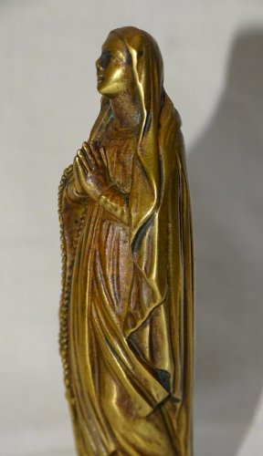 -JOLI ANCIEN SUJET BRONZE SAINTE VIERGE NON Signé COLLECTION RELIGION JESUS    D