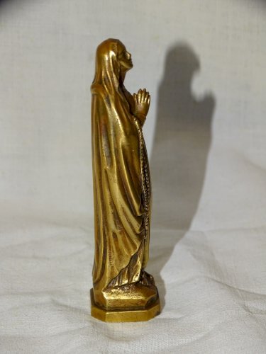 -JOLI ANCIEN SUJET BRONZE SAINTE VIERGE NON Signé COLLECTION RELIGION JESUS    D