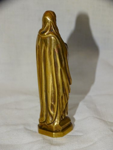 -JOLI ANCIEN SUJET BRONZE SAINTE VIERGE NON Signé COLLECTION RELIGION JESUS    D