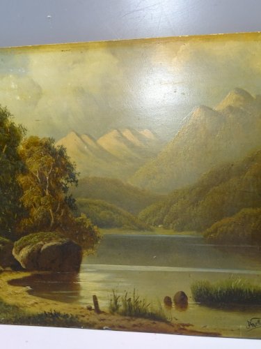 -JOLI ANCIEN TABLEAU HSP sur PANNEAU de BOIS LA BRIERE signé A.KELLER BARBIZON D