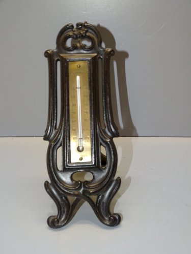 -JOLI ANCIEN THERMOMETRE en EBONITE st. LXV à POSER ou SUSPENDRE FONCTIONNE   D