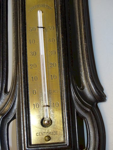 -JOLI ANCIEN THERMOMETRE en EBONITE st. LXV à POSER ou SUSPENDRE FONCTIONNE   D
