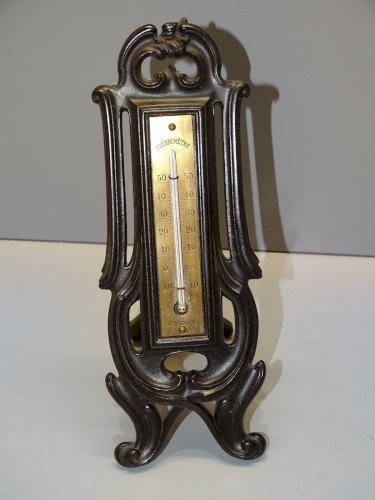 -JOLI ANCIEN THERMOMETRE en EBONITE st. LXV à POSER ou SUSPENDRE FONCTIONNE   D