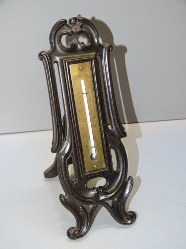 -JOLI ANCIEN THERMOMETRE en EBONITE st. LXV à POSER ou SUSPENDRE FONCTIONNE   D