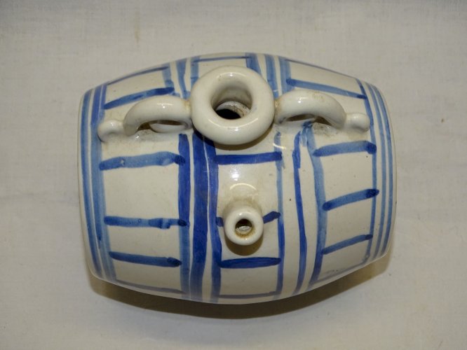 -JOLI ANCIEN TONNELET  XVIII/XIXe CERAMIQUE EMAILLEE FAIENCE vitrine NERVERS?  D