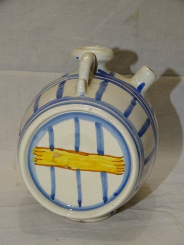-JOLI ANCIEN TONNELET  XVIII/XIXe CERAMIQUE EMAILLEE FAIENCE vitrine NERVERS?  D
