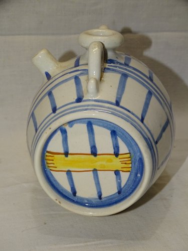 -JOLI ANCIEN TONNELET  XVIII/XIXe CERAMIQUE EMAILLEE FAIENCE vitrine NERVERS?  D