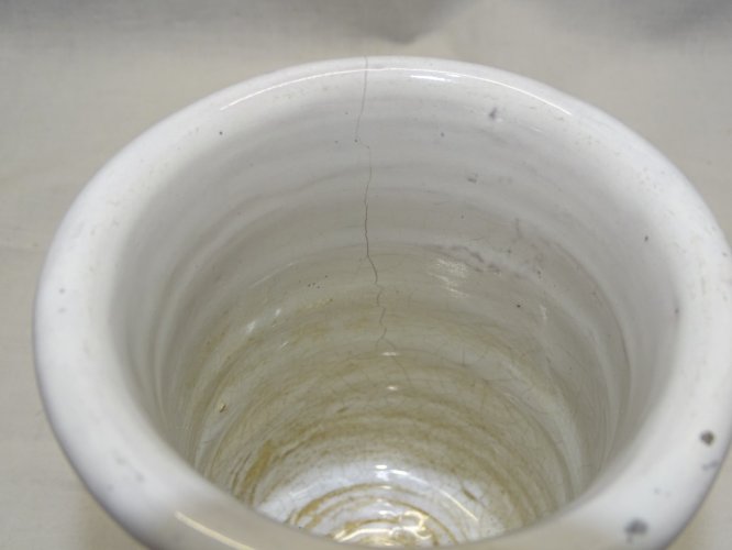 -JOLI ANCIEN VASE CERAMIQUE MODERNISTE signé N AMAND + 1 TAMPON à déchiffrer