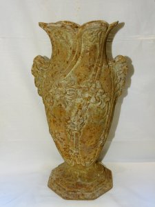 BEAUTIFUL OLD ART NOUVEAU CAST IRON VASE IN PRISTINE ATTIC CONDITION
