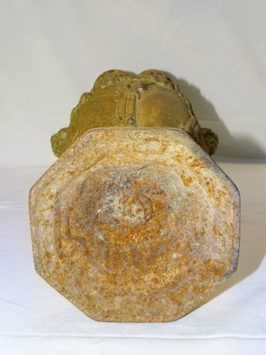 -JOLI ANCIEN VASE EN FONTE ART NOUVEAU ETAT SORTI de GRENIER PUR JUS    D
