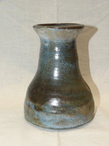-JOLI ANCIEN VASE EN GRES A METALLISATIONS signé SYLV COLLECTION VITRINE   D