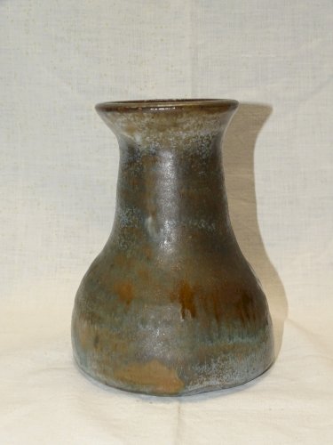-JOLI ANCIEN VASE EN GRES A METALLISATIONS signé SYLV COLLECTION VITRINE   D