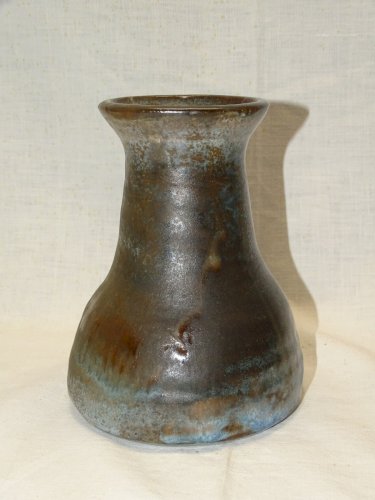 -JOLI ANCIEN VASE EN GRES A METALLISATIONS signé SYLV COLLECTION VITRINE   D
