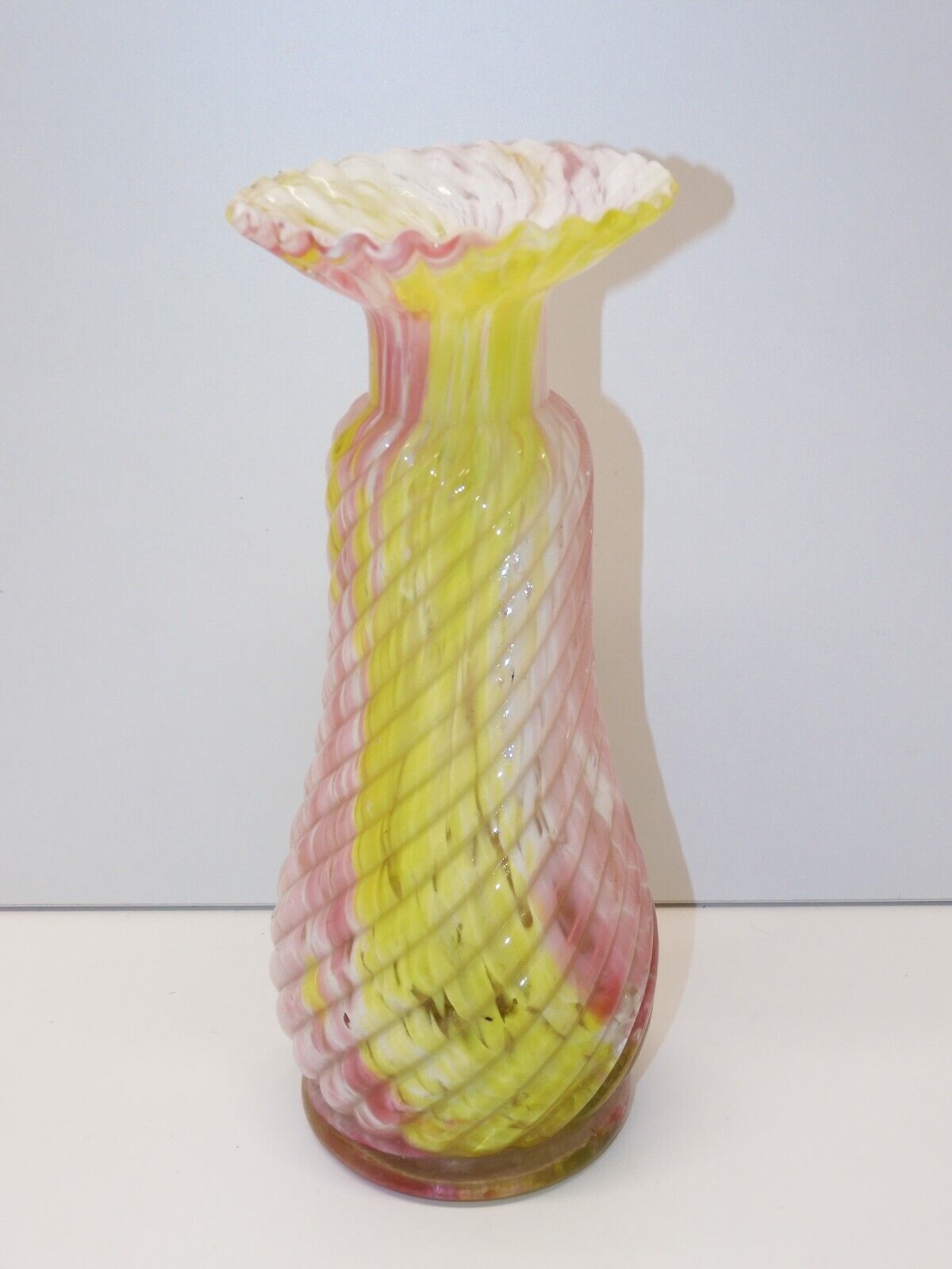 ANCIEN VASE EN opaline soufflé à la canne de 33 cm. 19 eme. EUR 25,00 - FR