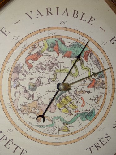 -JOLI BAROMETRE CADRE BOIS MURAL XXe objet déco collection Vintage