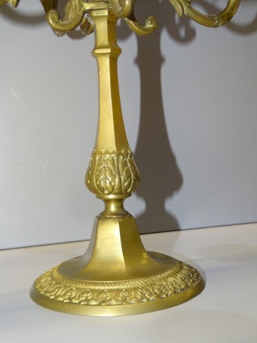 -JOLI BOUGEOIR DE TABLE 5 FEUX BRONZE ou LAITON XXe déco TABLE  COLLECTION   D