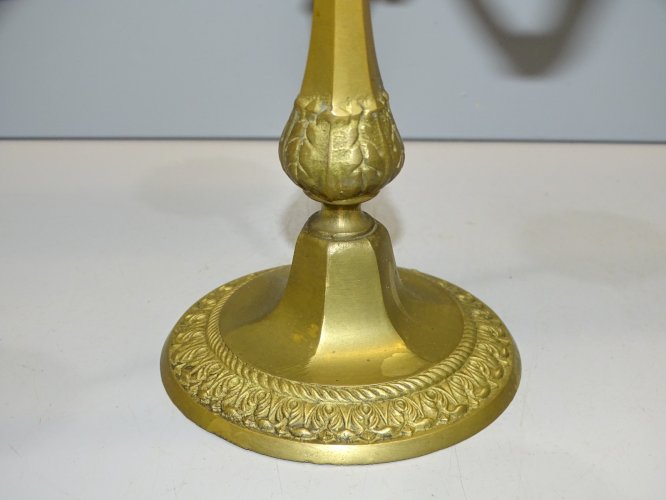 -JOLI BOUGEOIR DE TABLE 5 FEUX BRONZE ou LAITON XXe déco TABLE  COLLECTION   D