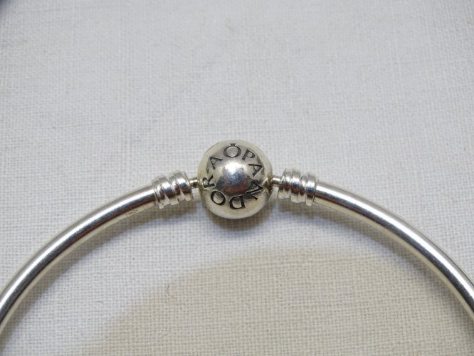 -JOLI BRACELET PANDORA RIGIDE ARGENT MASSIF 925