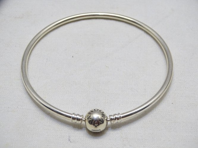 -JOLI BRACELET PANDORA RIGIDE ARGENT MASSIF 925