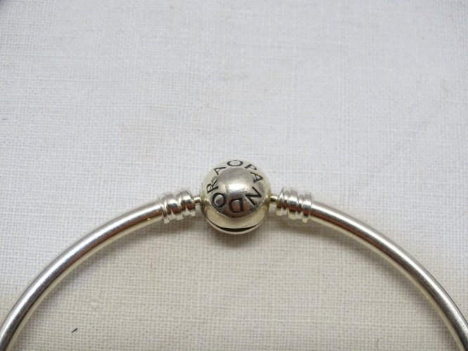 -JOLI BRACELET PANDORA RIGIDE ARGENT MASSIF 925