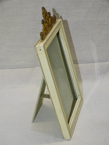 -JOLI CADRE A POSER POUR PHOTO TOUR PLATRE avec NOEUD BRONZE ART NOUVEAU   D