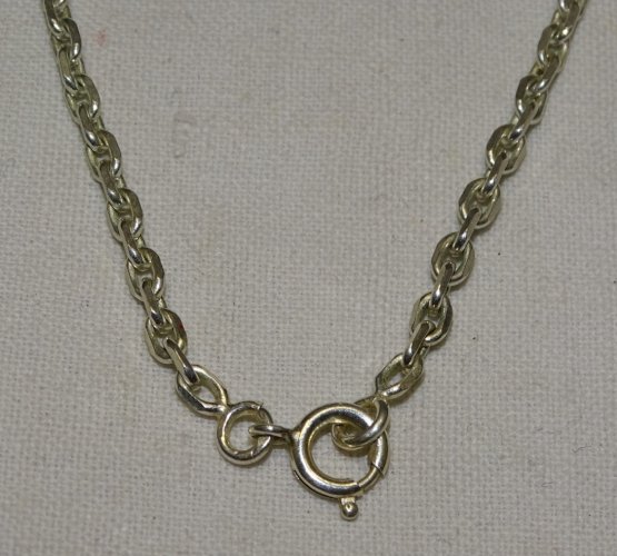 -JOLI COLLIER CHAÎNE  ARGENT poinçon Minerve BIJOU ANCIEN BIJOUX VITRINE    D