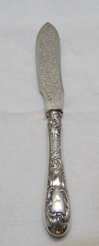 -JOLI COUTEAU OUVRE LETTRES MANCHE ARGENT FOURRE Poinçon MINERVE    D