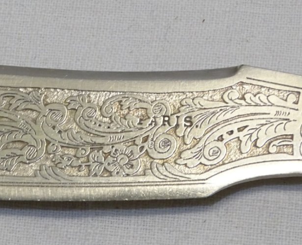 -JOLI COUTEAU OUVRE LETTRES MANCHE ARGENT FOURRE Poinçon MINERVE    D
