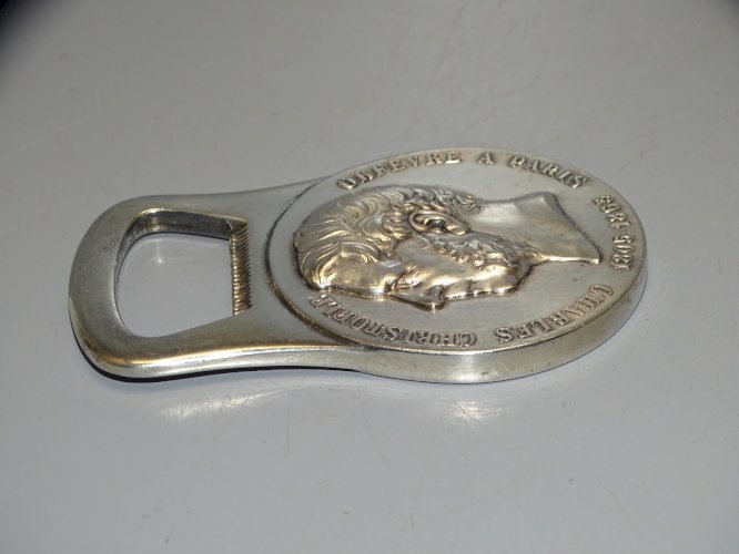 -JOLI DECAPSULEUR METAL ARGENTE CHRISTOFLE E-PLAZ ORFEVRE SARRE-UNION   D