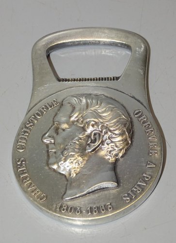 -JOLI DECAPSULEUR METAL ARGENTE CHRISTOFLE E-PLAZ ORFEVRE SARRE-UNION   D