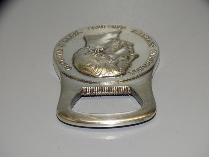 -JOLI DECAPSULEUR METAL ARGENTE CHRISTOFLE E-PLAZ ORFEVRE SARRE-UNION   D