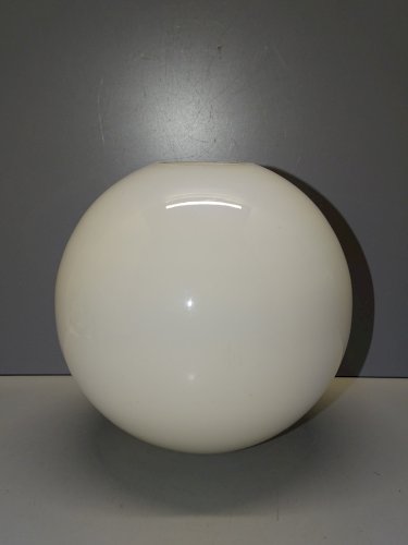 -JOLI GLOBE OPALINE BLANCHE DECOR FLEURS PEINTES POUR déco  LAMPE A PETROLE