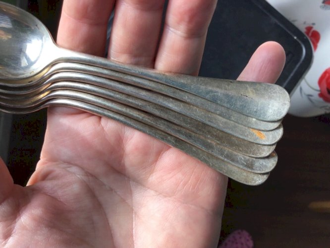 Joli lot 6 petites Cuillères metal argenté CHRISTOFLE  modèle