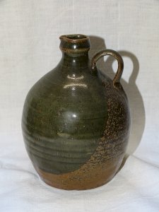 -JOLI PETIT CRUCHON GRES EMAILLE et Glaçure VERTE COLLECTION DECO CUISINE  D