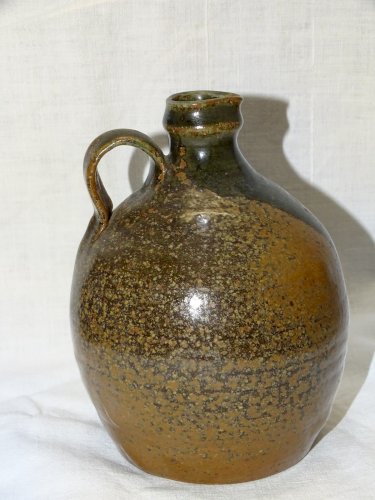 -JOLI PETIT CRUCHON GRES EMAILLE et Glaçure VERTE COLLECTION DECO CUISINE  D