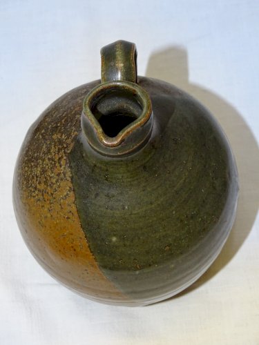 -JOLI PETIT CRUCHON GRES EMAILLE et Glaçure VERTE COLLECTION DECO CUISINE  D