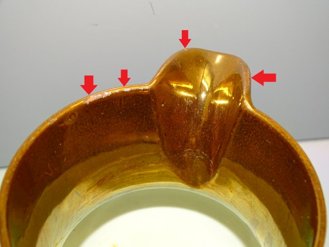 -JOLI PETIT POT A LAIT CREMIER CERAMIQUE JERSEY COLLECTION VITRINE TABLE    D