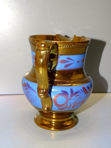 -JOLI PETIT POT A LAIT CREMIER CERAMIQUE JERSEY COLLECTION VITRINE TABLE    D