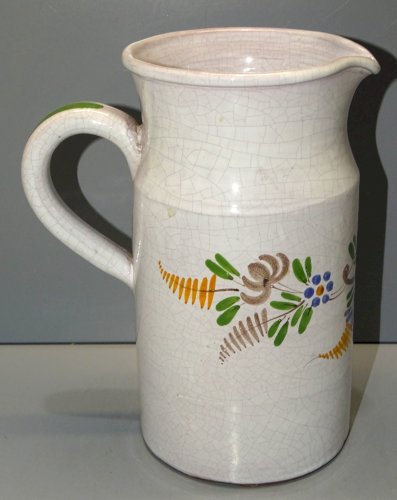 -JOLI PICHET CERAMIQUE POTERIE SARLADAISE HRG  à décor de Fougères & Fleurs   D