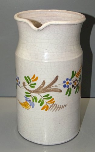 -JOLI PICHET CERAMIQUE POTERIE SARLADAISE HRG  à décor de Fougères & Fleurs   D