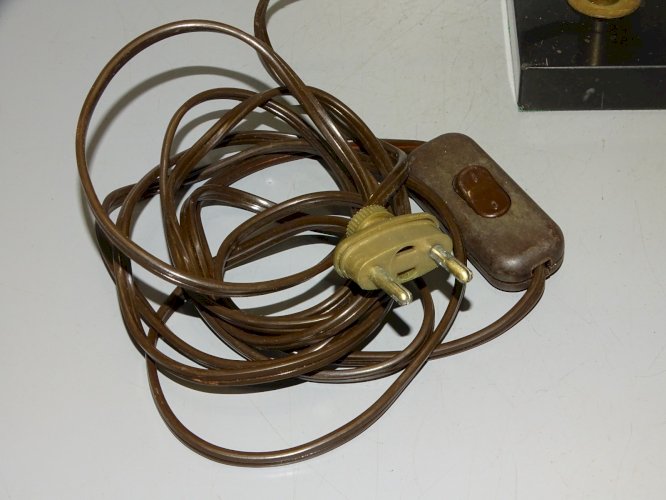 -JOLI PIED de LAMPE OISEAU BRONZE SUR QUART DE LUNE SOCLE MARBRE NOIR  D