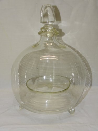 -JOLI PIEGE A MOUCHES GUEPES INSECTES VOLANTS EN VERRE Soufflé avec BOUCHON   D