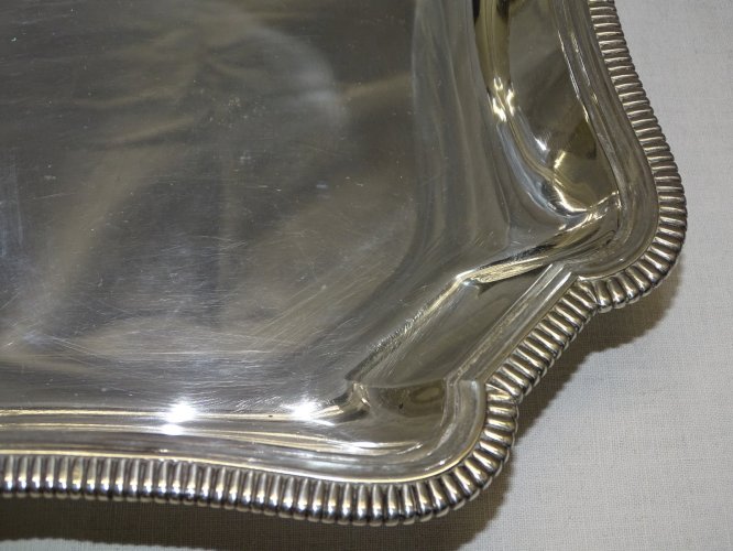 -JOLI PLAT ARGENT MASSIF TITRE 1 Poinçon PUIFORCAT PARIS ART DE LA TABLE VITRINE
