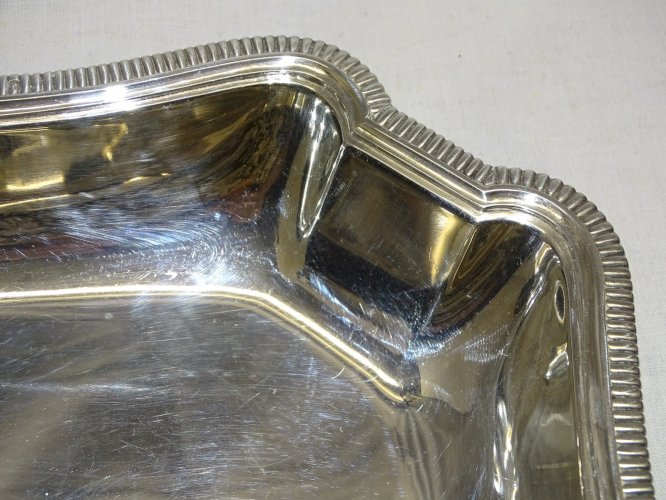 -JOLI PLAT ARGENT MASSIF TITRE 1 Poinçon PUIFORCAT PARIS ART DE LA TABLE VITRINE