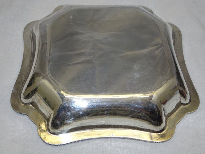 -JOLI PLAT ARGENT MASSIF TITRE 1 Poinçon PUIFORCAT PARIS ART DE LA TABLE VITRINE
