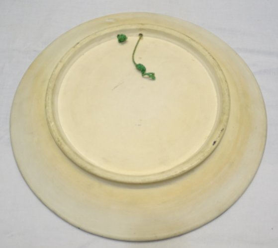 - JOLI PLAT DECORATIF CERAMIQUE  IMPRESSIONNISTE Signé TARAZONA et daté 1918   D
