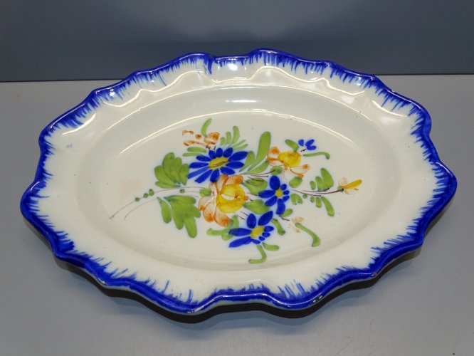 -JOLI PLAT FORME OVALE CERAMIQUE XIXe collection déco cuisine vitrine   D