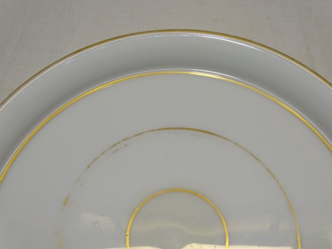 -JOLI PLATEAU OPALINE DE CRISTAL NAPOLEON III XIXe NIII COLLECTION DECO TABLE  D