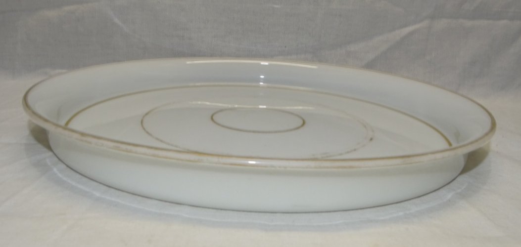 -JOLI PLATEAU OPALINE DE CRISTAL NAPOLEON III XIXe NIII COLLECTION DECO TABLE  D