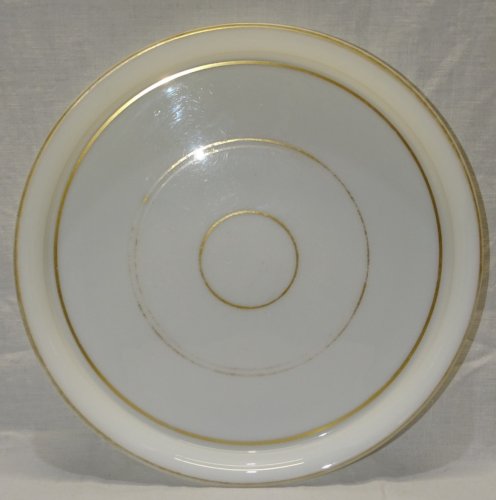 -JOLI PLATEAU OPALINE DE CRISTAL NAPOLEON III XIXe NIII COLLECTION DECO TABLE  D